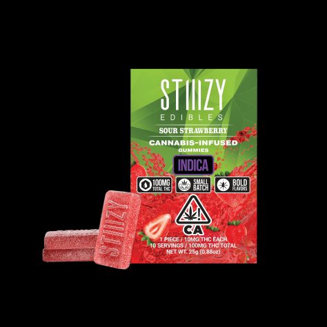 Stiiizy Gummies - Sour Strawberry Indica